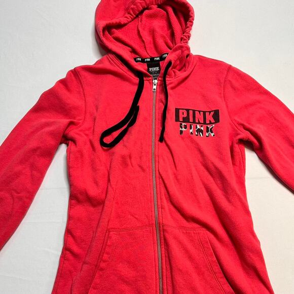 Victoria's Secret Jackets & Blazers - Victorias Secret PINK In the Color Pink Size Small Full Zip Hooded Jacket Light